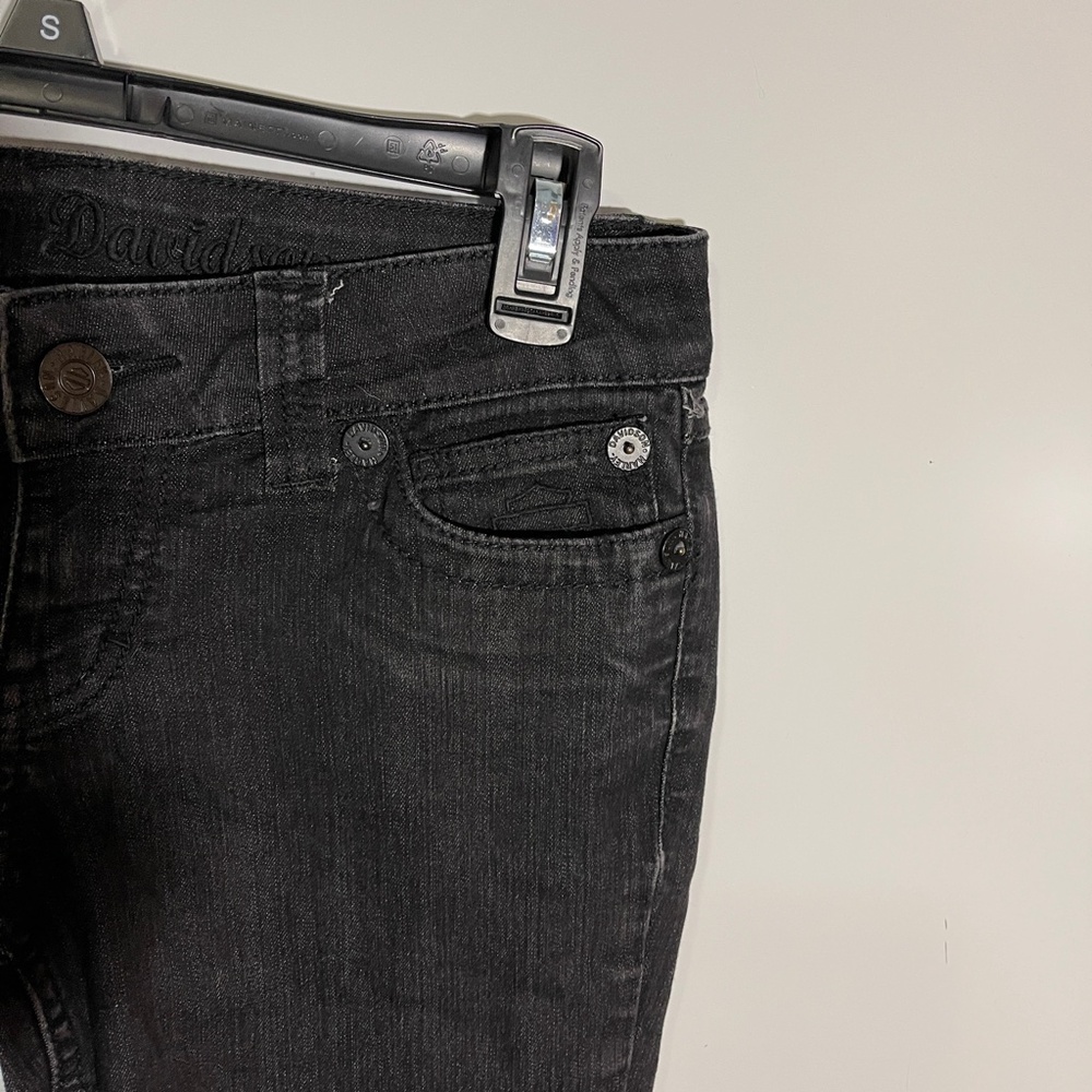 Harley Davidson black skinny jeans Size 4‎ - Picture 3 of 8